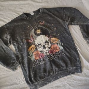 NOBO Free Spirit Skull Sweatshirt - Black